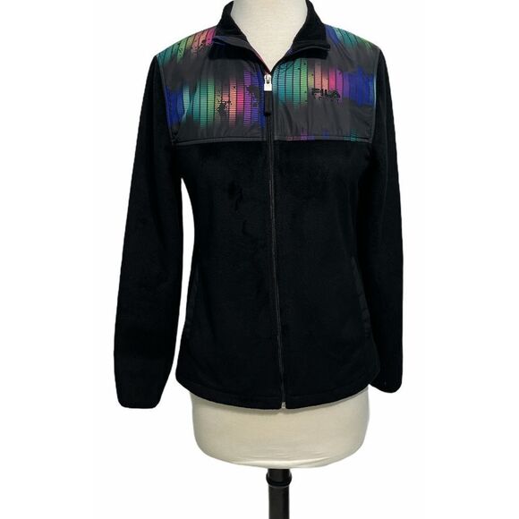 Fila‎ Sport Fleece Warm Up Graphic Jacket Black XS - Picture 1 of 14
